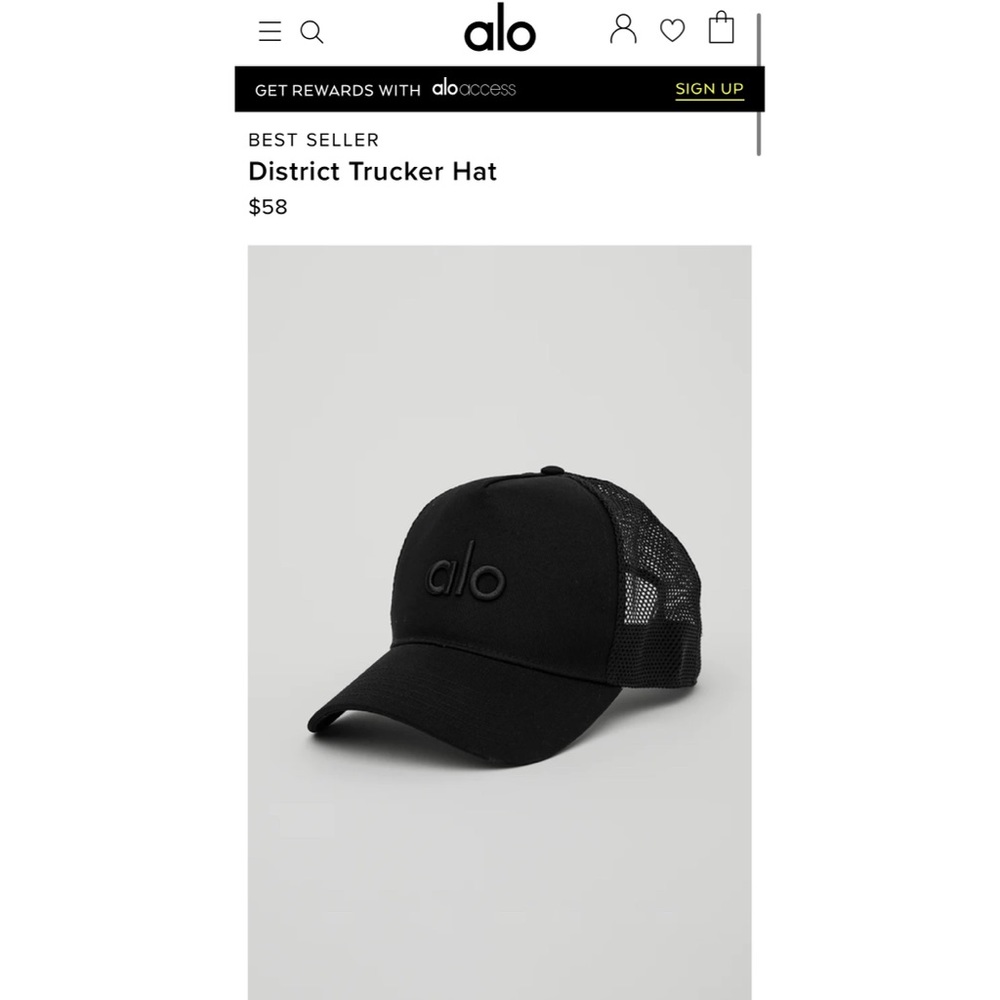 ALO Yoga Unisex Black District Trucker